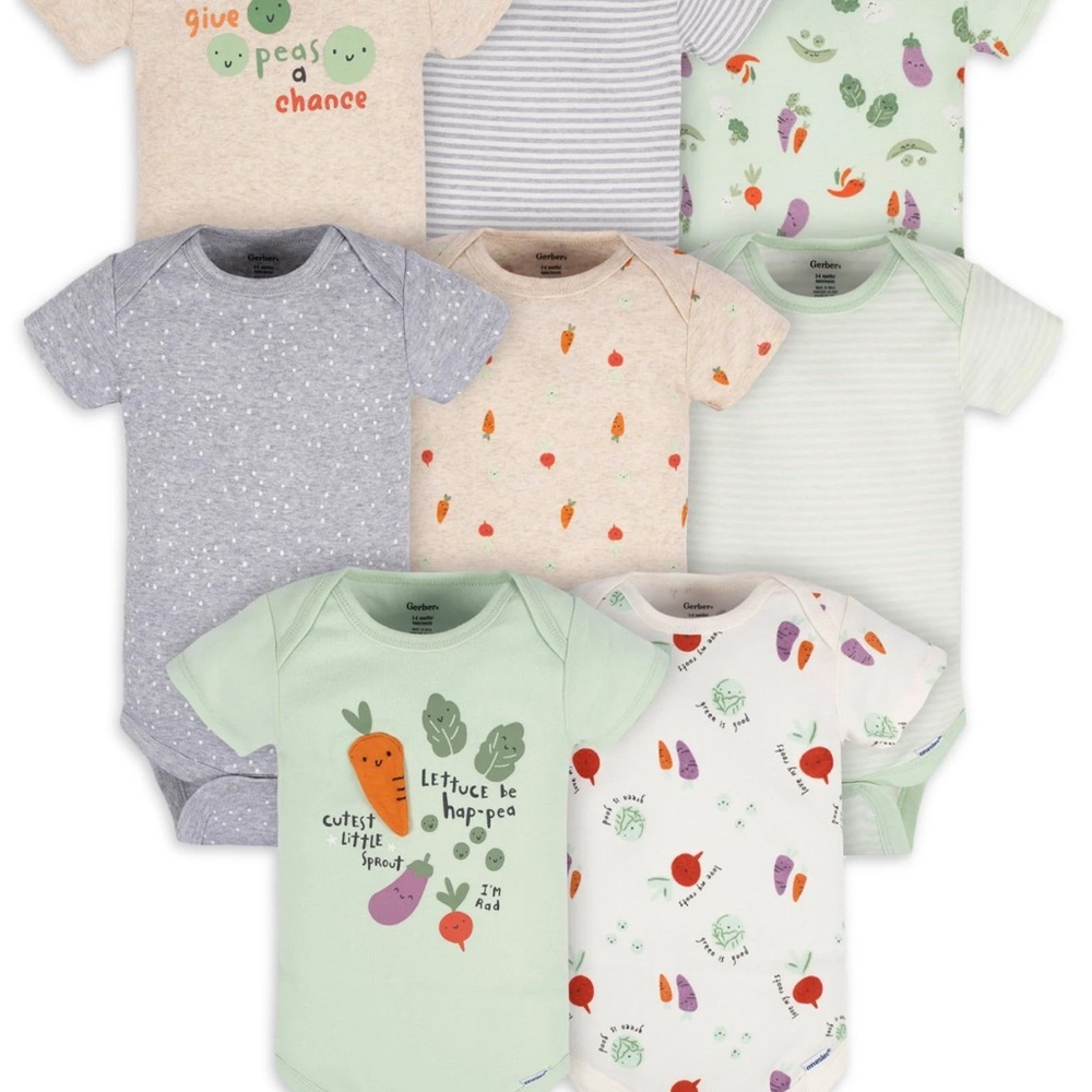 8 Veggies Onesies
